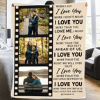Warm Hugs Forever - Personalized Photo Blanket, Custom Love Gift for Cozy Nights 1158543 - DiyGiftly