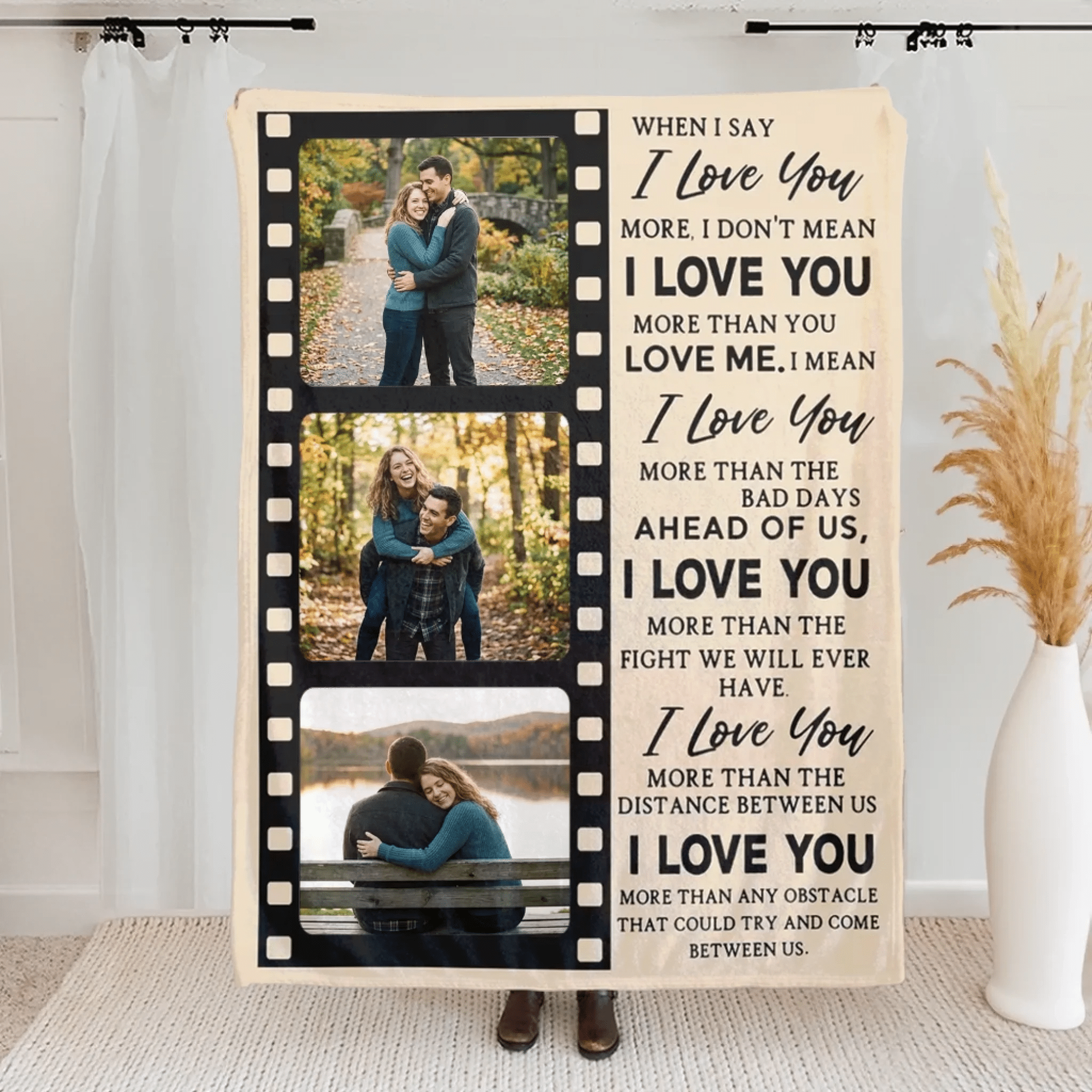 Warm Hugs Forever - Personalized Photo Blanket, Custom Love Gift for Cozy Nights 1158543 - DiyGiftly