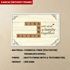 We Are A Family Together - Customizable Family Canvas 723796 - 723853 - DiyGiftly