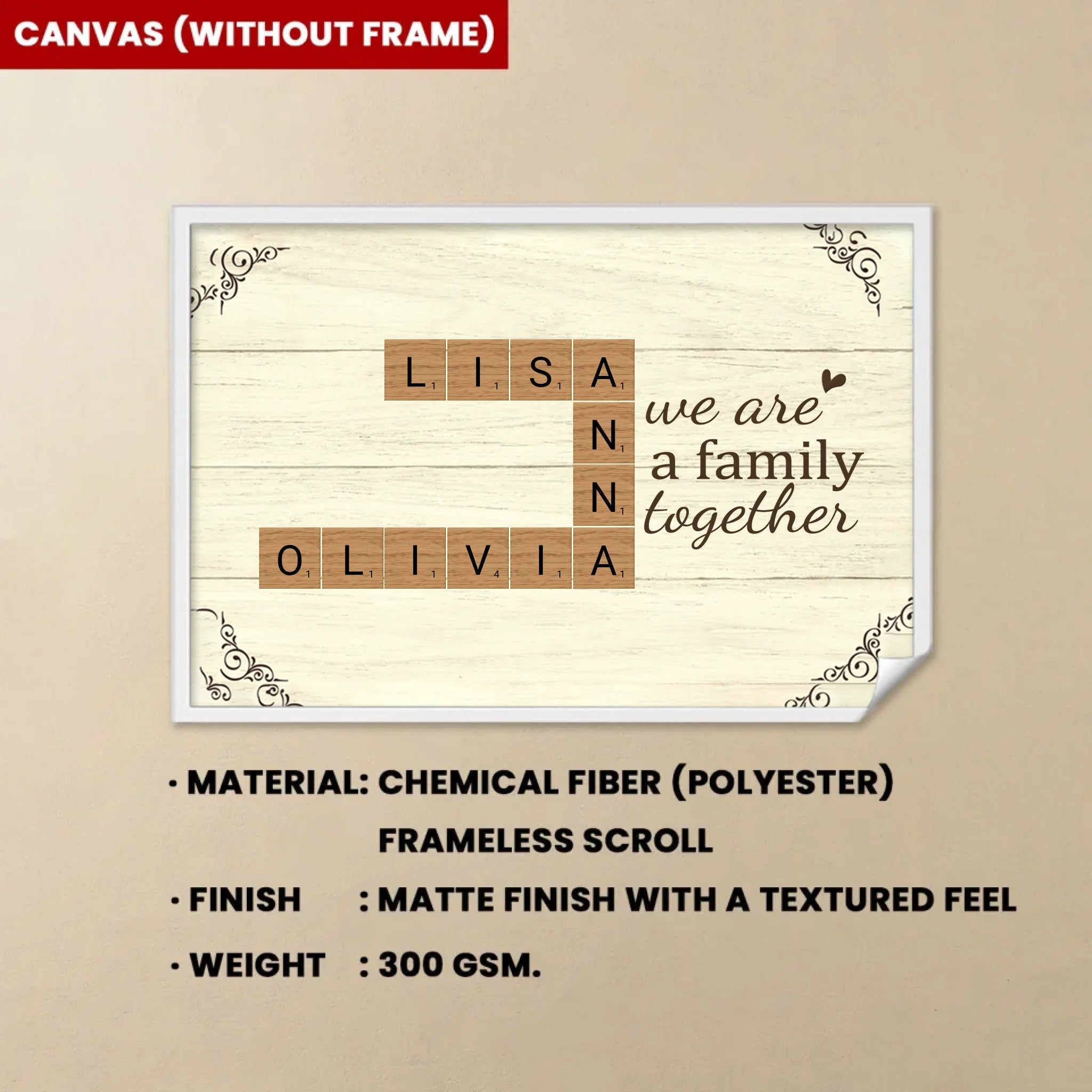We Are A Family Together - Customizable Family Canvas 723796 - 723853 - DiyGiftly