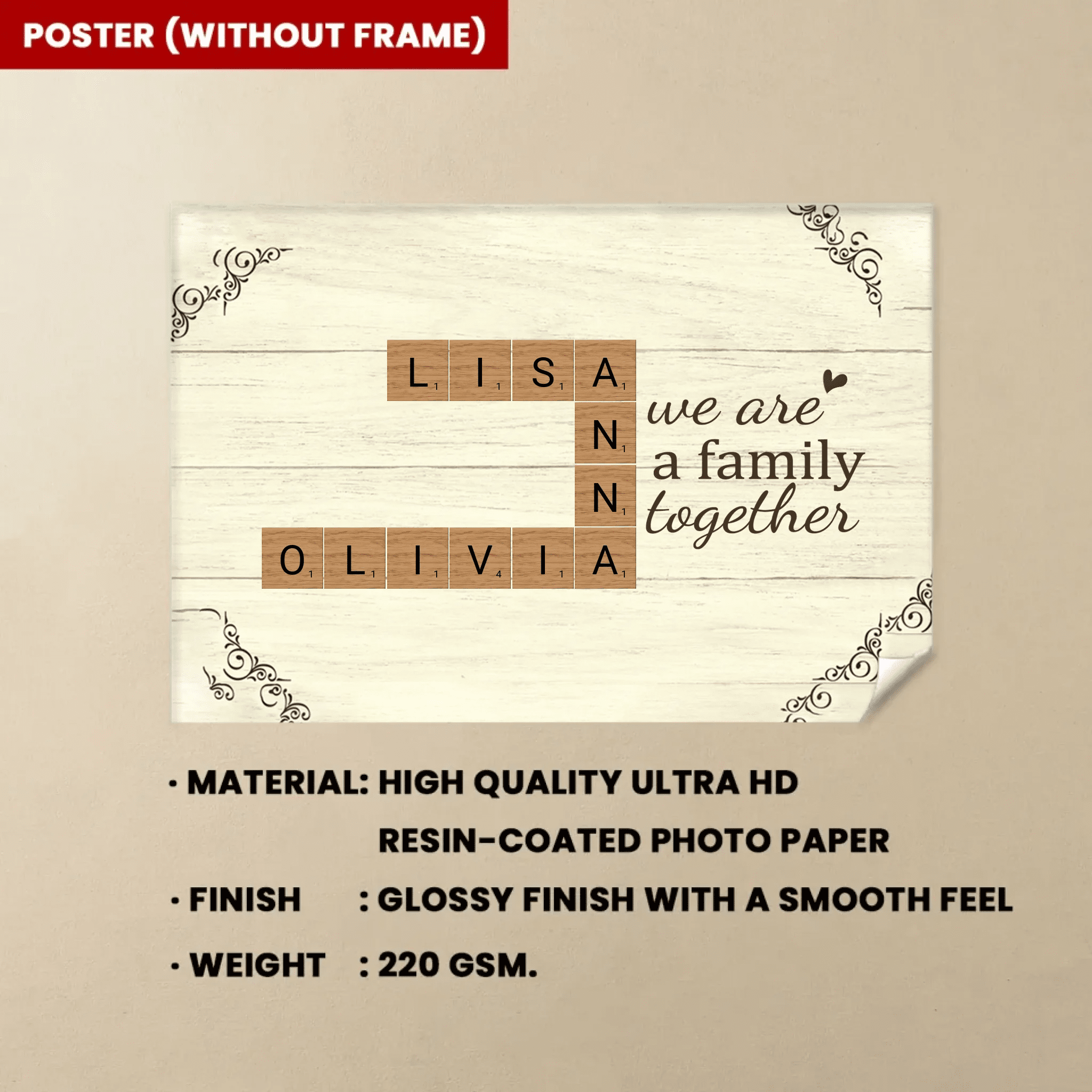 We Are A Family Together - Customizable Family Canvas 723796 - 723853 - DiyGiftly