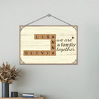 We Are A Family Together - Customizable Family Wooden Plaque 723796 - DiyGiftly