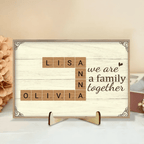 We Are A Family Together - Customizable Family Wooden Plaque 723796 - DiyGiftly