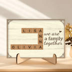We Are A Family Together - Customizable Family Wooden Plaque 723796 - DiyGiftly
