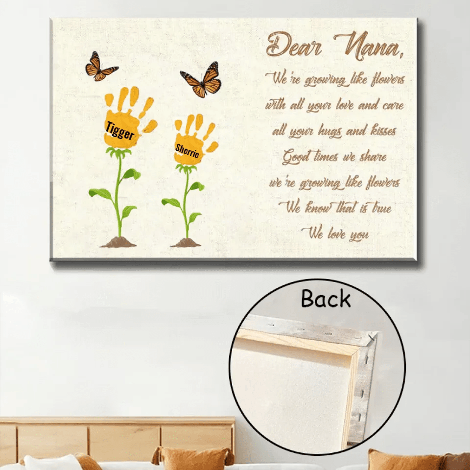 We Are Growing Like Flowers - Personalized Mother's Day Grandma Poster 742105 - 742607 - DiyGiftly