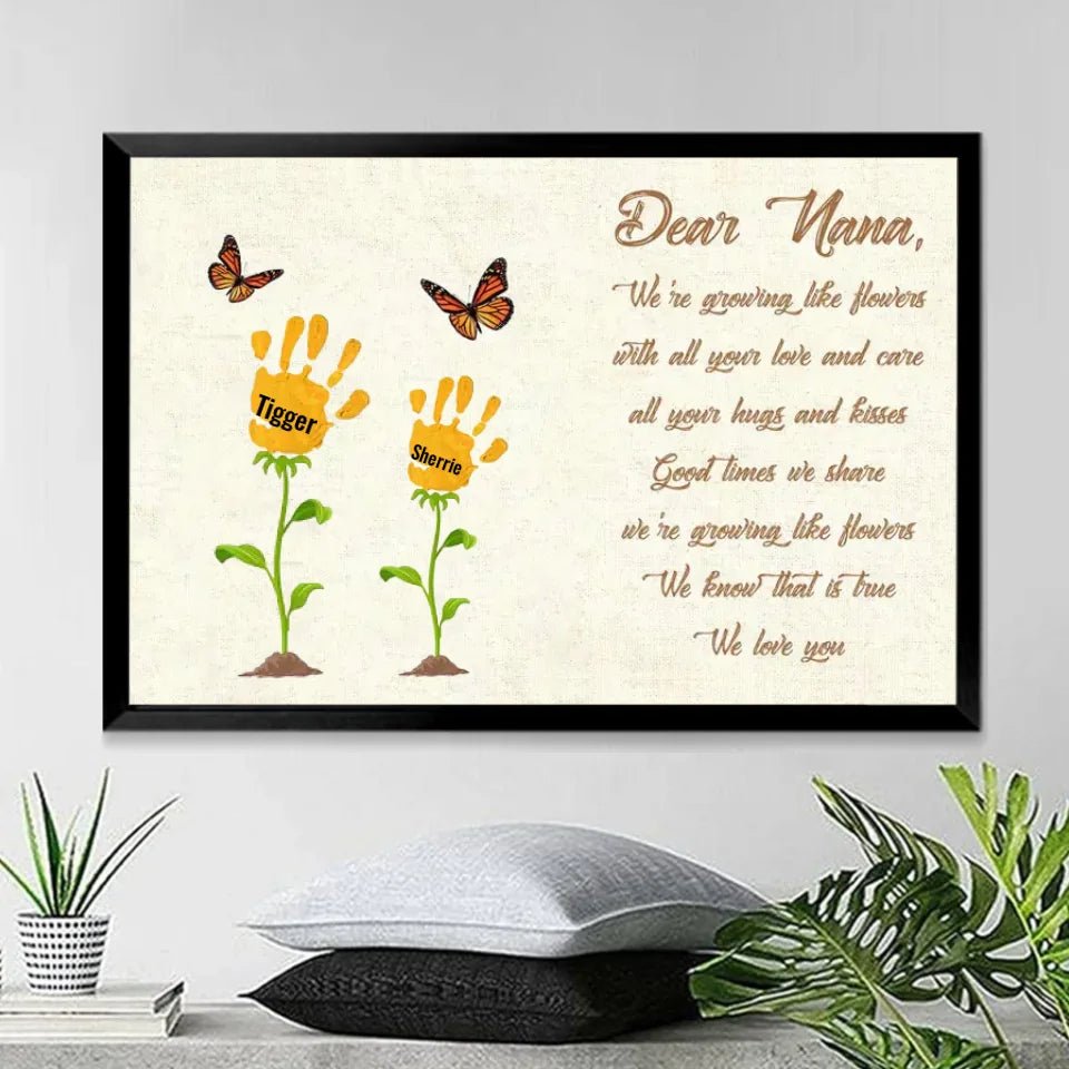 We Are Growing Like Flowers - Personalized Mother's Day Grandma Poster 742105 - 742607 - DiyGiftly