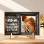 We Build A Life We Loved - Upload Image, Personalized Horizontal Wooden Plaque 706984 - DiyGiftly