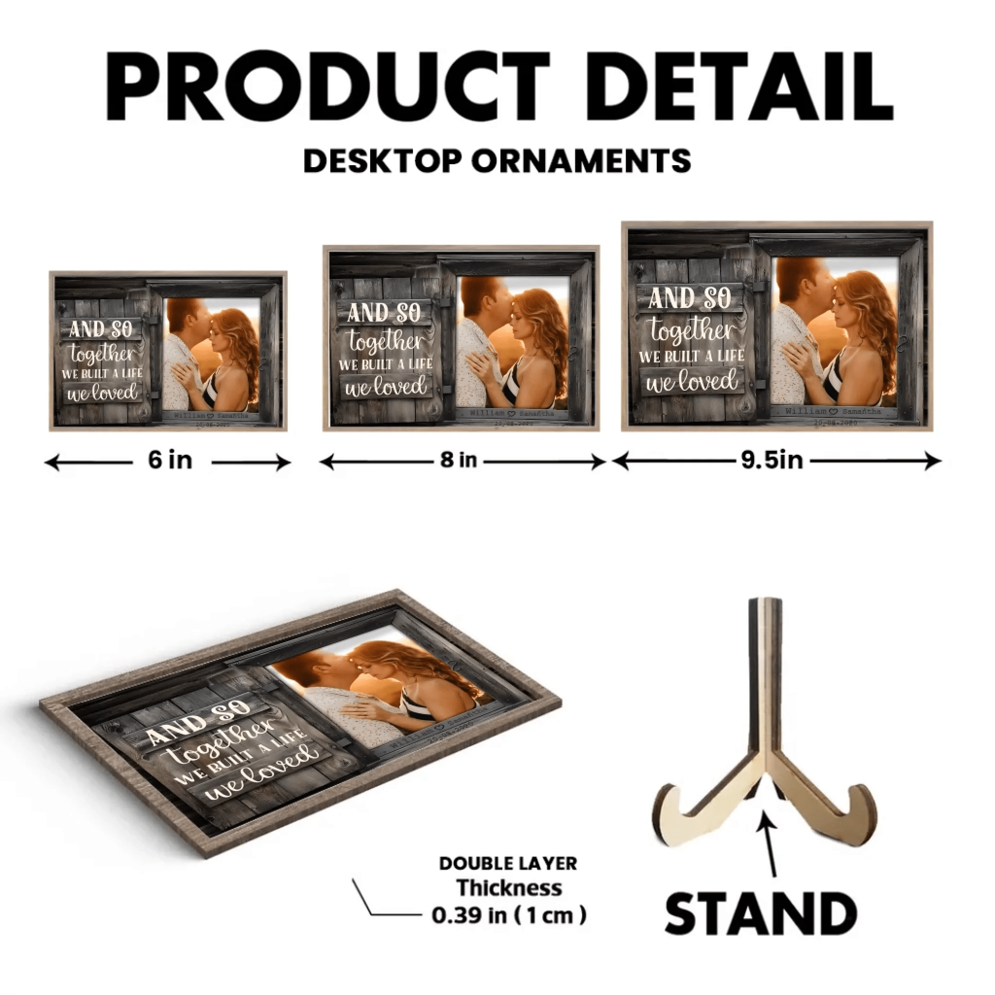 We Build A Life We Loved - Upload Image, Personalized Horizontal Wooden Plaque 706984 - DiyGiftly