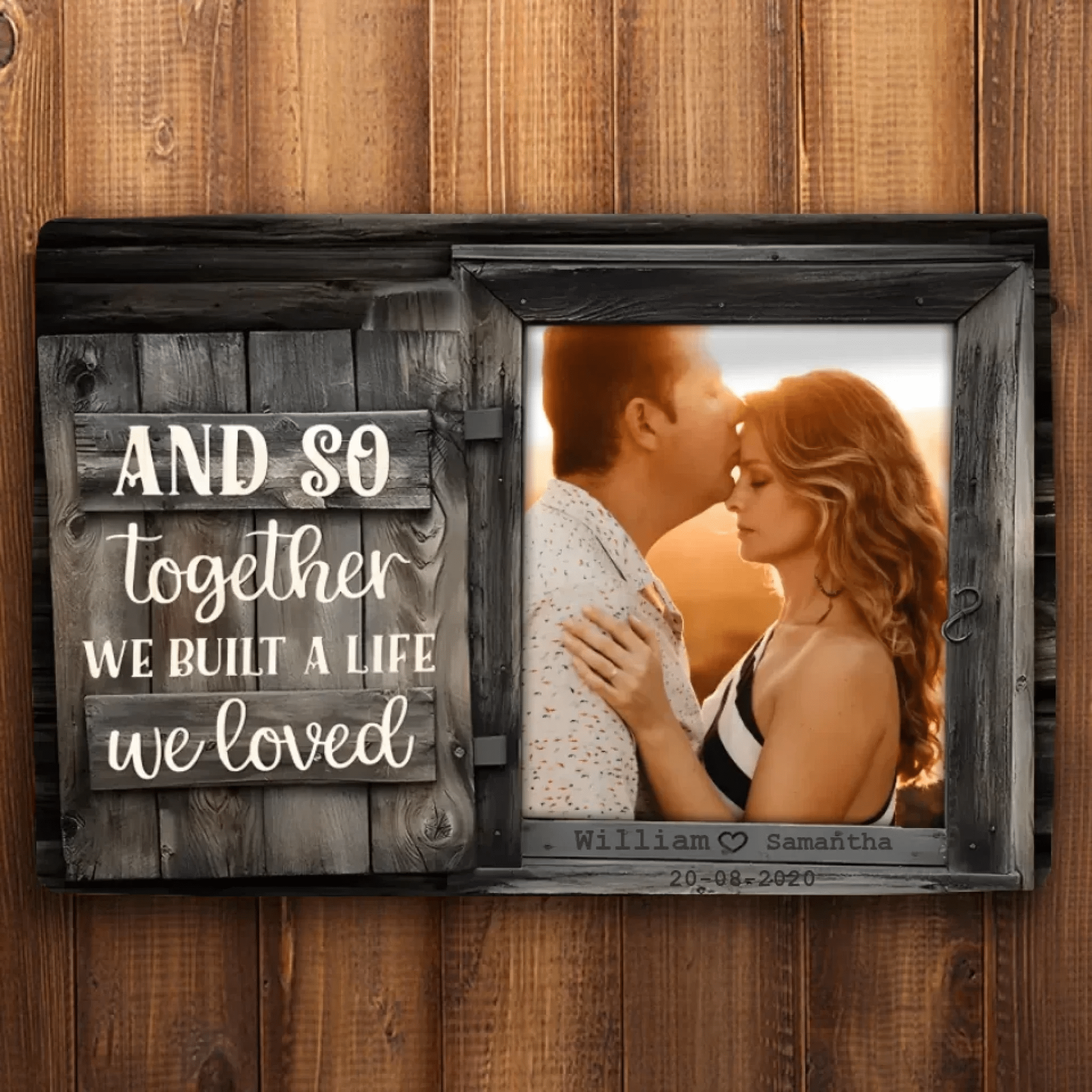 We Build A Life We Loved - Upload Image, Personalized Mat 706984 - D - DiyGiftly