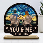 We got this - Personalized Custom 2 - Layer Wood Plaque With Flat Base 750046 - DiyGiftly