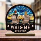 We got this - Personalized Custom 2 - Layer Wood Plaque With Flat Base 750046 - DiyGiftly