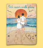We Never Walk Alone - Personalized Blanket 742523 - M - DiyGiftly