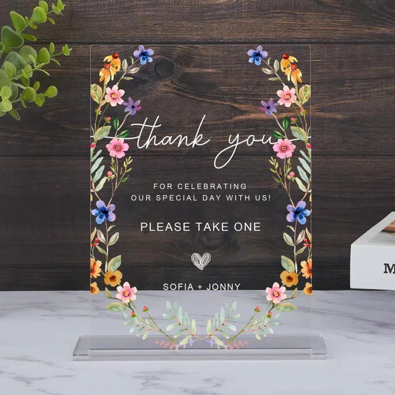 Wedding Favor Sign, Wildflower Favors Sign, Please Take One Favor Sign, Wildflower Wedding Favor Sign, Bridal Shower Sign, Gift Table Sign 853760 - DiyGiftly