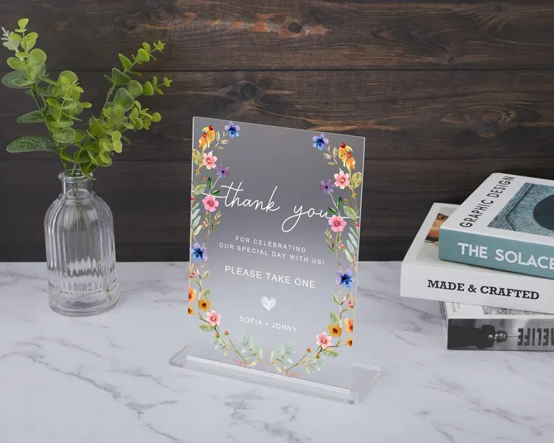 Wedding Favor Sign, Wildflower Favors Sign, Please Take One Favor Sign, Wildflower Wedding Favor Sign, Bridal Shower Sign, Gift Table Sign 853760 - DiyGiftly