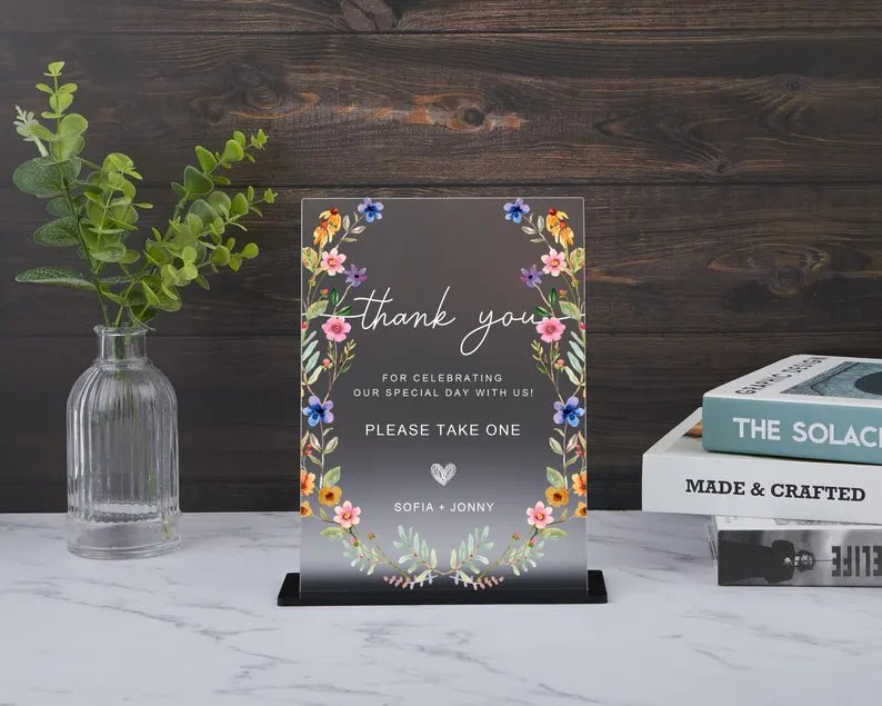 Wedding Favor Sign, Wildflower Favors Sign, Please Take One Favor Sign, Wildflower Wedding Favor Sign, Bridal Shower Sign, Gift Table Sign 853760 - DiyGiftly