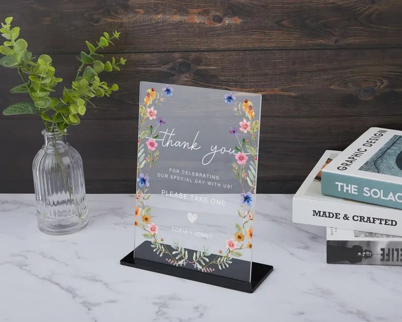 Wedding Favor Sign, Wildflower Favors Sign, Please Take One Favor Sign, Wildflower Wedding Favor Sign, Bridal Shower Sign, Gift Table Sign 853760 - DiyGiftly