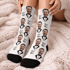 Wedding Socks, Custom Bestman Socks, Custom Face Socks, Custom Wedding Gift, Personalized Gifts, Personalized Groomsman Socks, Funny Gifts 86742528 - DiyGiftly