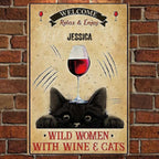 Welcome - Cat Personalized Rectangle Metal Sign 735537 - 736189 - DiyGiftly