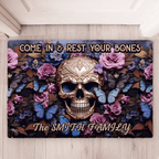 Welcome Come In & Rest Your Bones - Personalized Skull Doormat 748567 - DiyGiftly