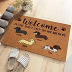 Welcome, Please Don't Step On My Wiener - Funny Personalized Decorative Mat, Doormat 688094 - DiyGiftly