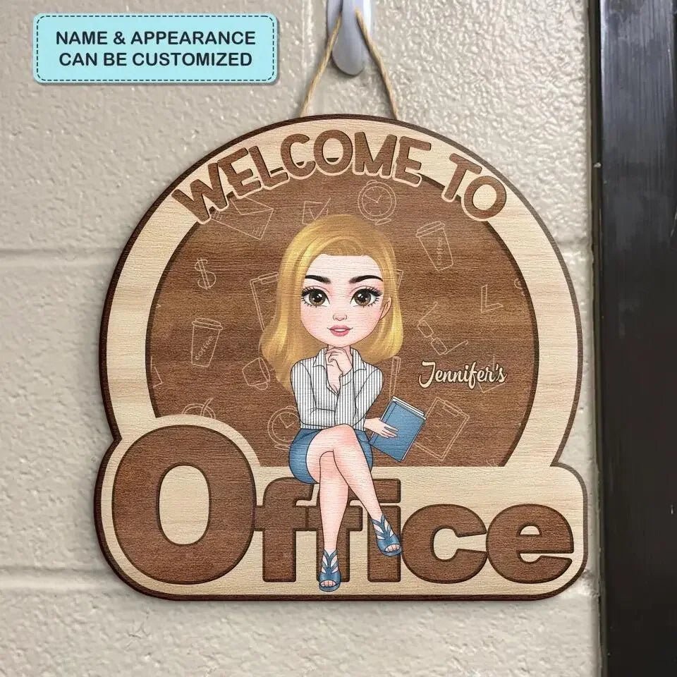 Welcome To My Office - Personalized Door Sign - Gift For Office Staff 684559 - DiyGiftly