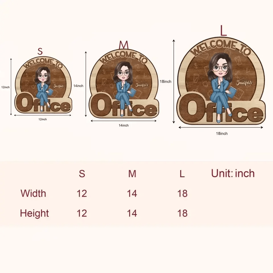 Welcome To My Office - Personalized Door Sign - Gift For Office Staff 684559 - DiyGiftly