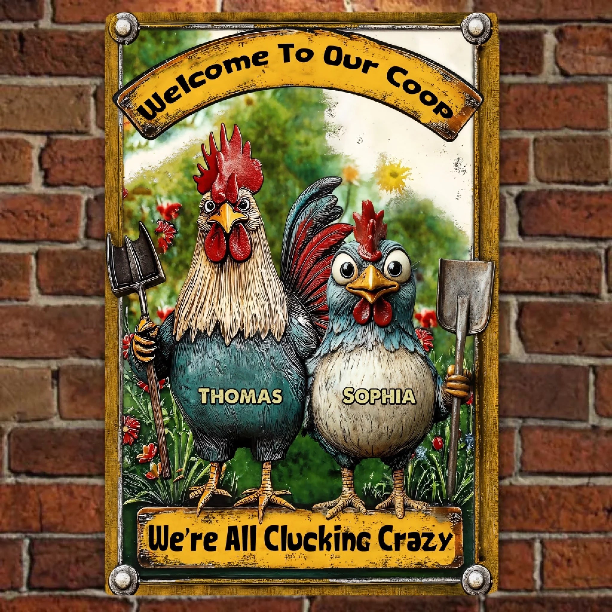 custom name metal sign for wall decor