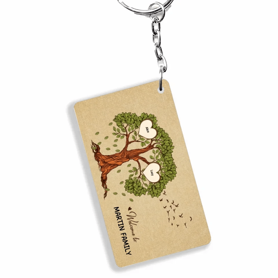 Welcome to Smith Family Tree Version - Customizable Acrylic Keychain for Family 737733 - DiyGiftly