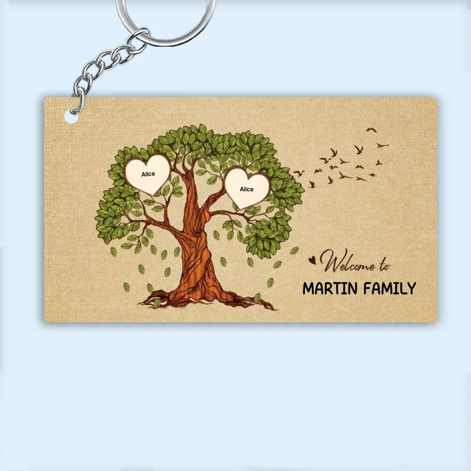 Welcome to Smith Family Tree Version - Customizable Acrylic Keychain for Family 737733 - DiyGiftly