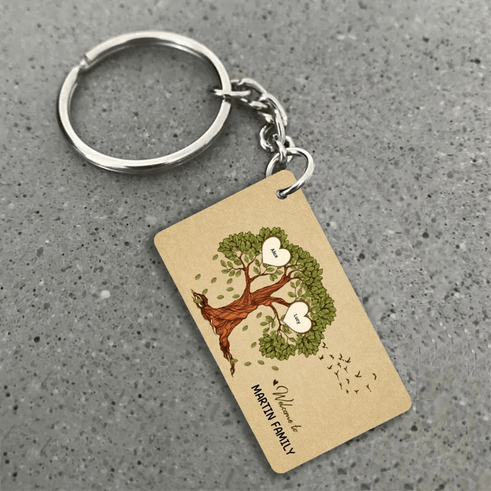 Welcome to Smith Family Tree Version - Customizable Acrylic Keychain for Family 737733 - DiyGiftly