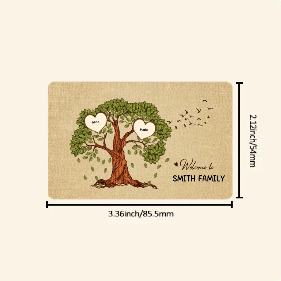 Welcome to Smith Family Tree Version Customizable Wallet Card for Family 726127 - Q - DiyGiftly