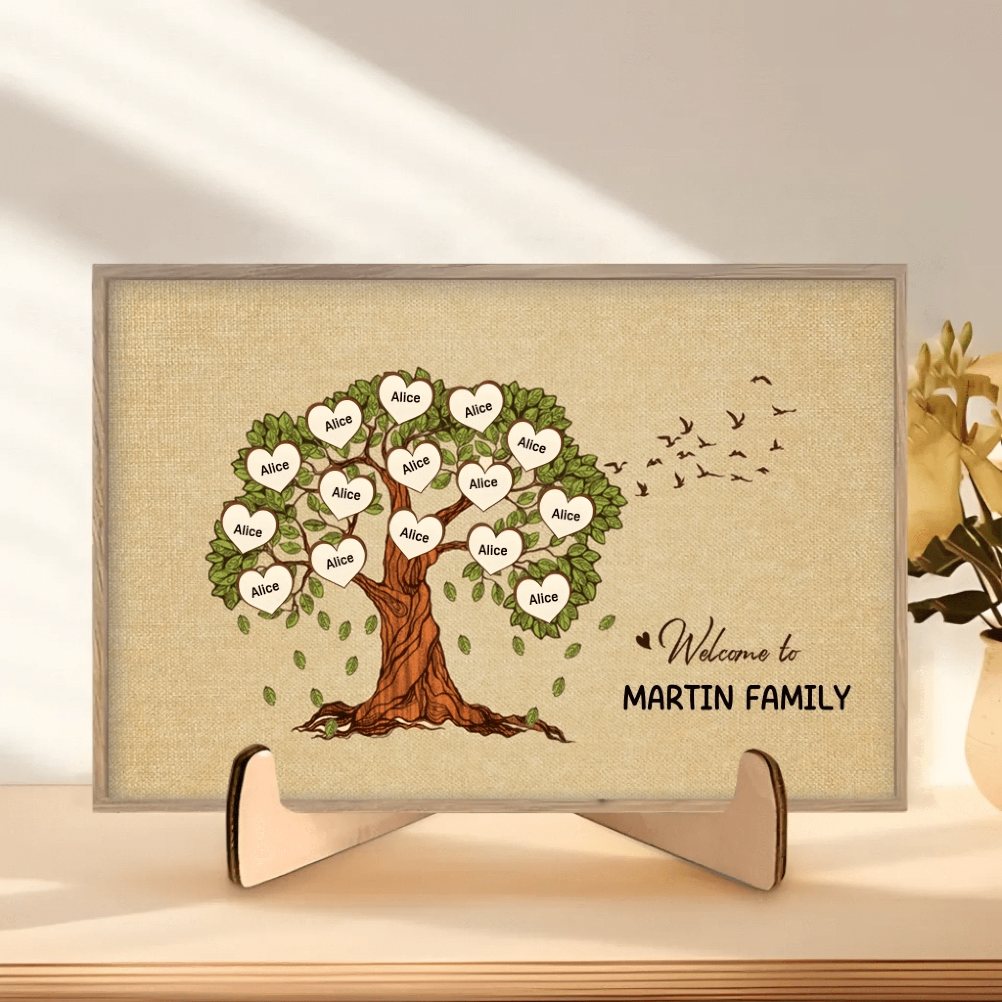 Welcome to Smith Family Tree Version - Customizable Wooden Plaque for Family 726127 - DiyGiftly