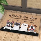 Welcome To The Pet Home - Funny Personalized Pet Decorative Mat, Doormat (Cat & Dog) 687013 - DiyGiftly