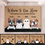 Welcome To The Pet Home - Funny Personalized Pet Decorative Mat, Doormat (Cat & Dog) 687013 - DiyGiftly