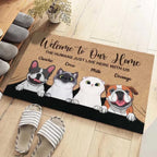 Welcome To The Pet Home - Funny Personalized Pet Decorative Mat, Doormat (Cat & Dog) 687013 - DiyGiftly