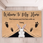 Welcome To The Rabbit House - Personalized Decorative Mat 687476 - DiyGiftly