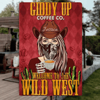 Welcome To The Wild West Giddy Up - Horse Metal Sign 741207 - 741213 - DiyGiftly