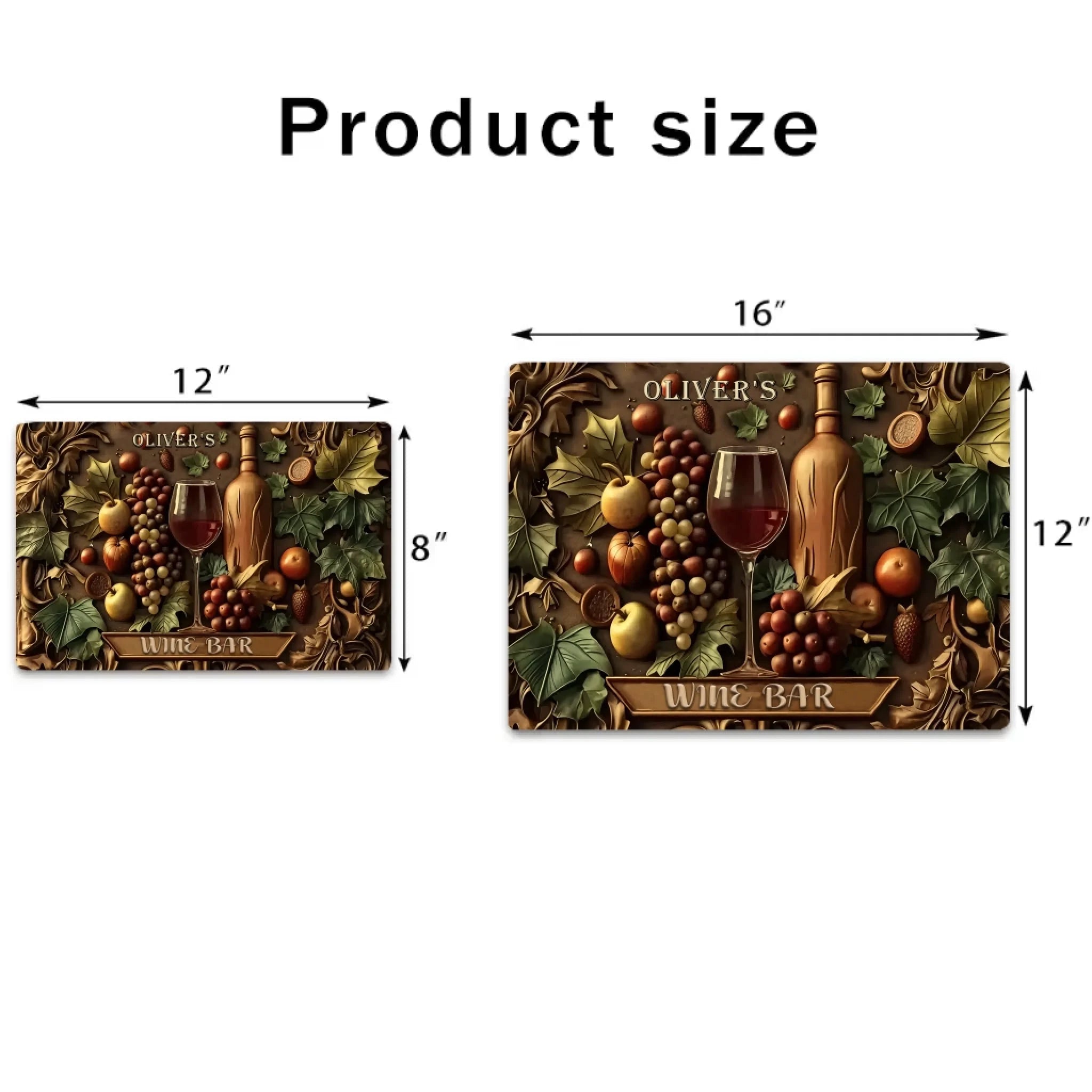 Welcome To The Wine Bar - Personalized Wine Rectangle Metal Sign 736952 - 736953 - DiyGiftly