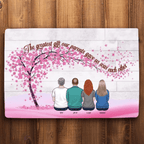 We'll Always Be Connected By Heart - Family Personalized Custom Horizontal Mat - Gift For Siblings, Brothers, Sisters 710110 - D - DiyGiftly