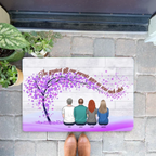We'll Always Be Connected By Heart - Family Personalized Custom Horizontal Mat - Gift For Siblings, Brothers, Sisters 710110 - D - DiyGiftly