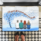 We'll Always Be Connected By Heart - Family Personalized Custom Horizontal Mat - Gift For Siblings, Brothers, Sisters 710110 - D - DiyGiftly