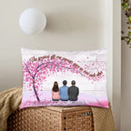 We'll Always Be Connected By Heart - Family Personalized Custom Horizontal Pillow - Gift For Siblings, Brothers, Sisters 714541 - B - DiyGiftly