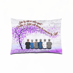 We'll Always Be Connected By Heart - Family Personalized Custom Horizontal Pillow - Gift For Siblings, Brothers, Sisters 714541 - B - DiyGiftly
