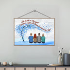 We'll Always Be Connected By Heart - Family Personalized Custom Wooden Plaquet - Gift For Siblings, Brothers, Sisters 710110 - DiyGiftly