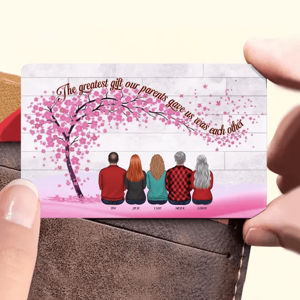 We'll Always Be Connected By Heart - Family Personalized Wallet Card - Gift For Siblings, Brothers, Sisters 710110 - DiyGiftly