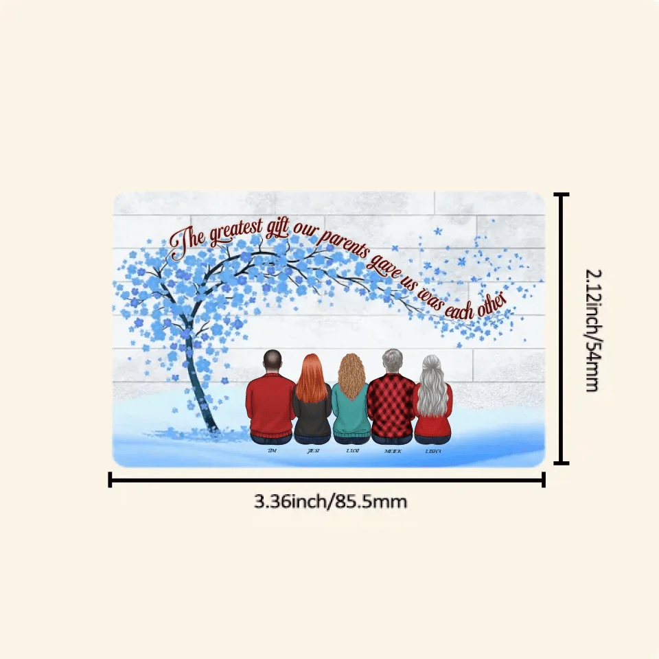 We'll Always Be Connected By Heart - Family Personalized Wallet Card - Gift For Siblings, Brothers, Sisters 710110 - DiyGiftly