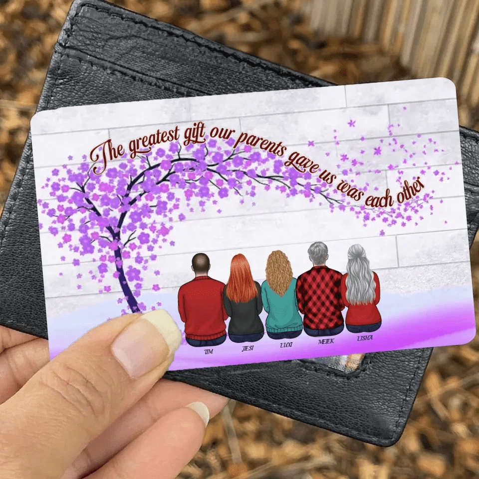 We'll Always Be Connected By Heart - Family Personalized Wallet Card - Gift For Siblings, Brothers, Sisters 710110 - DiyGiftly