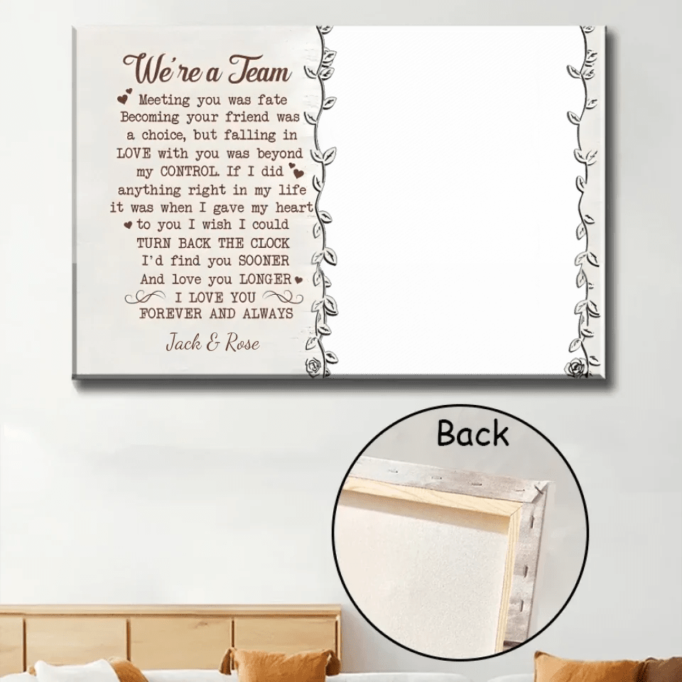 We're a team custom photo canvas poster gift for couple 731592 - 731669 - DiyGiftly