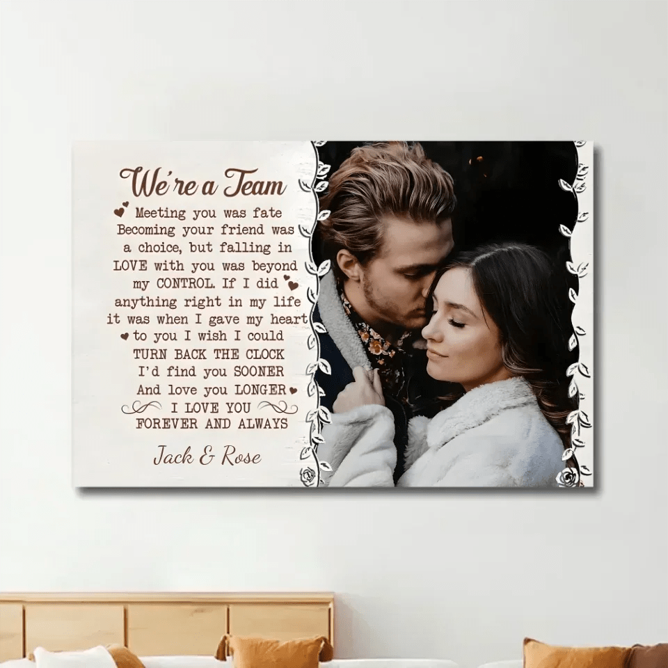 We're a team custom photo canvas poster gift for couple 731592 - 731669 - DiyGiftly