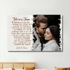 We're a team custom photo canvas poster gift for couple 731592 - 731669 - DiyGiftly